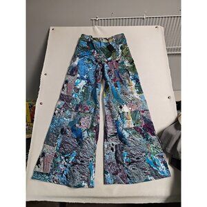 Kit Kia Daniel Vosovic Wide-Leg Cargo Trousers Pants Womens Sz 8 Art To Wear